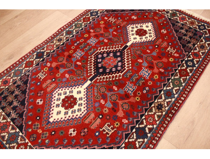 Perserteppich Yalameh Nomadenteppich 129x82 cm Rot