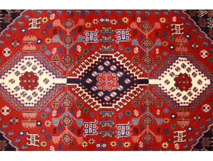 Persian carpet Yalameh pure wool 129x82 cm Red