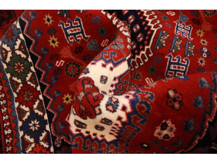 Persian carpet Yalameh pure wool 129x82 cm Red