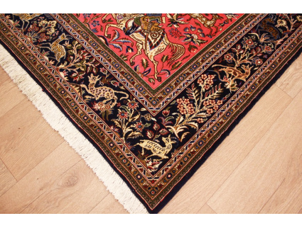 Fine Persian carpet  Ghom Wool 212x138 cm Red