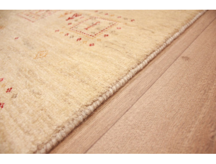 Persian carpet Gabbeh Loribaf pure wool171x124 cm Light Beige