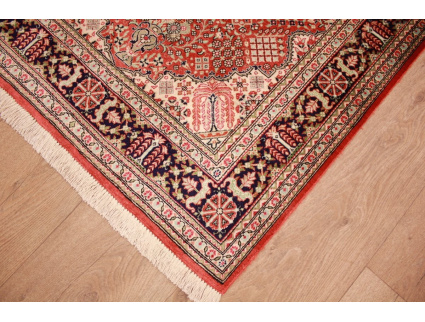 Silk Persian carpet Qum 114x75 cm Red