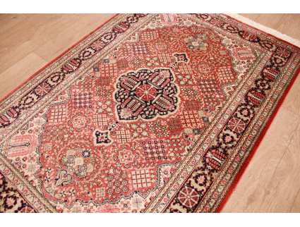 Silk Persian carpet Qum 114x75 cm Red