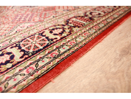 Silk Persian carpet Qum 114x75 cm Red