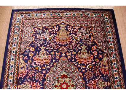 Persian carpet  Gom pure Silk rug 76x58 cm Blau