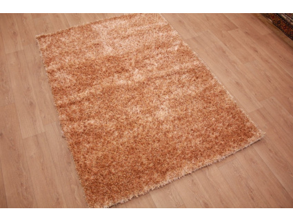 Oriental carpet Shaggy ca. 225x160 cm Beige / Gold