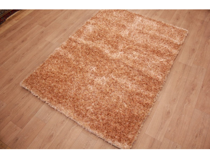 Oriental carpet Shaggy ca. 225x160 cm Beige / Gold