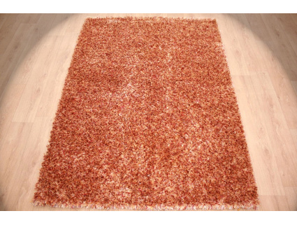 Oriental carpet Shaggy ca. 225x160 cm Red / Gold