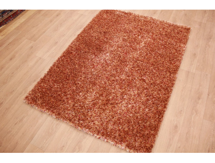 Oriental carpet Shaggy ca. 225x160 cm Red / Gold