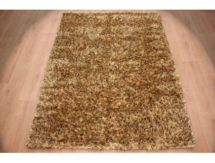 Oriental carpet Shaggy ca. 225x160 cm Black / Gold