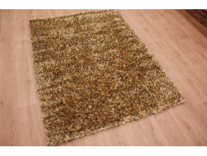 Oriental carpet Shaggy ca. 225x160 cm Black / Gold