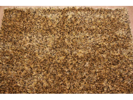 Oriental carpet Shaggy ca. 225x160 cm Black / Gold