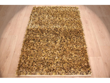 Oriental carpet Shaggy ca. 150x100 cm Black / Gold