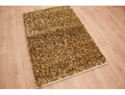 Oriental carpet Shaggy ca. 150x100 cm Black / Gold