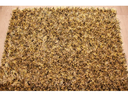 Oriental carpet Shaggy ca. 150x100 cm Black / Gold