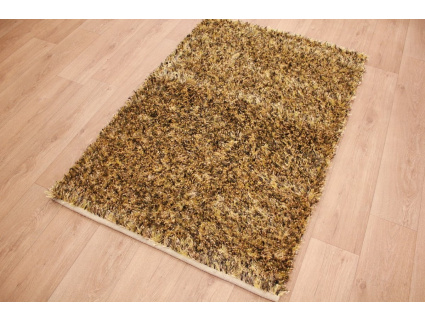 Oriental carpet Shaggy ca. 150x100 cm Black / Gold