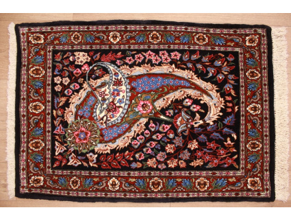 Persian carpet Ghom with Silk 85x60 cm Ilam