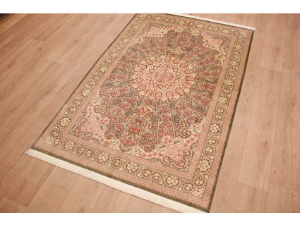 Persian carpet Gom pure silk rug 205x136 cm