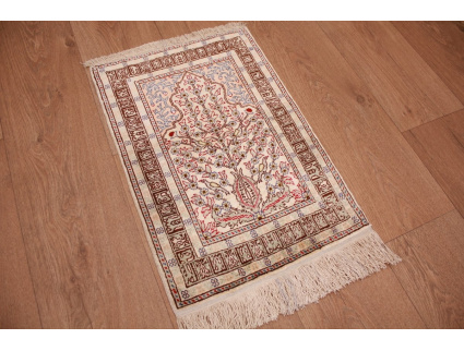 Original silk carpet  Kayseri 58x40 cm Pure silk