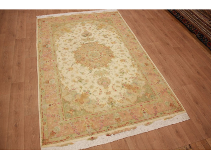 Persian carpet Tabriz with silk 293x197 cm Unique