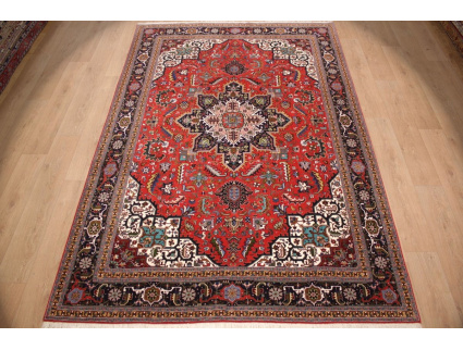 Persian carpet Tabriz with Silk 312x204 cm Red