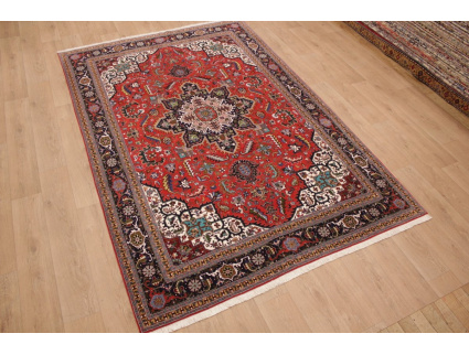 Persian carpet Tabriz with Silk 312x204 cm Red