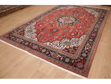 Persian carpet Tabriz with Silk 312x204 cm Red