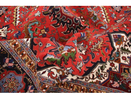 Persian carpet Tabriz with Silk 312x204 cm Red