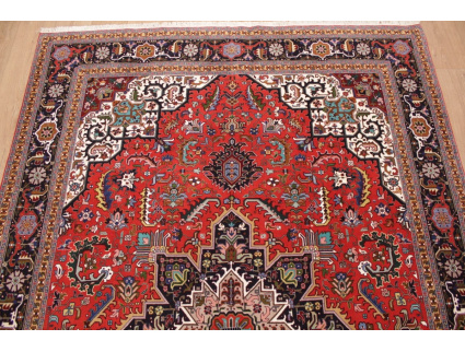 Persian carpet Tabriz with Silk 312x204 cm Red