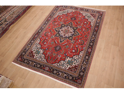 Persian carpet Tabriz with Silk 312x204 cm Red