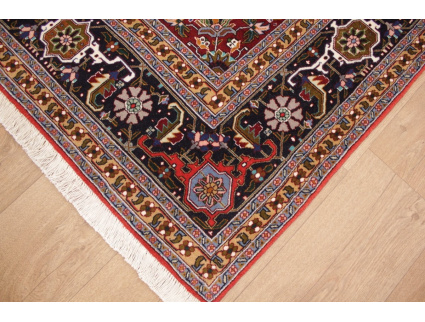 Persian carpet Tabriz with Silk 312x204 cm Red