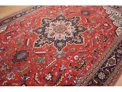 Persian carpet Tabriz with Silk 312x204 cm Red