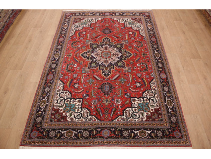 Persian carpet Tabriz with Silk 312x204 cm Red