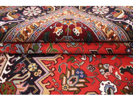 Persian carpet Tabriz with Silk 312x204 cm Red