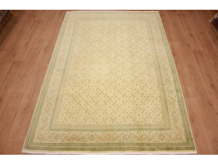 Perserteppich Täbriz Mahi  mit Seide 315x215 cm Beige