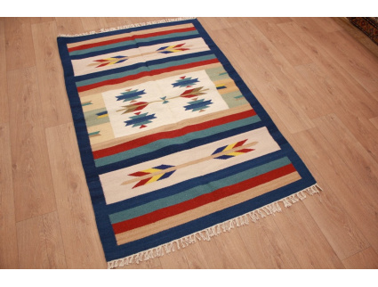 Oriental Kilim Wool 180x117 cm Blau modern