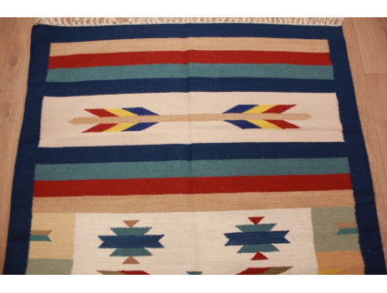 Oriental Kilim Wool 180x117 cm Blau modern