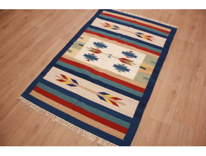 Oriental Kilim Wool 180x117 cm Blau modern