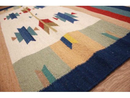 Oriental Kilim Wool 180x117 cm Blau modern