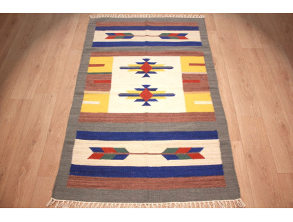 Oriental Kilim Wool 185x117 cm Blau modern