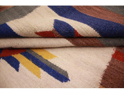 Oriental Kilim Wool 185x117 cm Blau modern