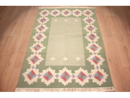 Oriental Kilim Wool 175x125 cm Green modern