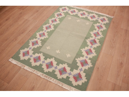 Oriental Kilim Wool 175x125 cm Green modern