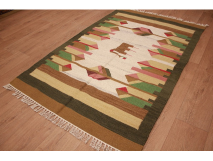 Oriental Kilim Wool 180x116 cm Beige modern