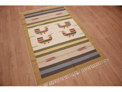 Oriental Kilim Wool 180x120 cm Beige modern