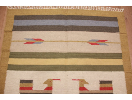 Oriental Kilim Wool 180x120 cm Beige modern