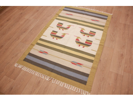 Oriental Kilim Wool 180x120 cm Beige modern