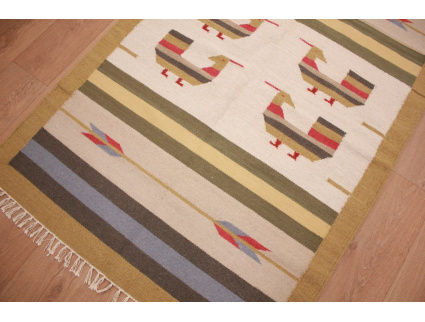 Oriental Kilim Wool 180x120 cm Beige modern