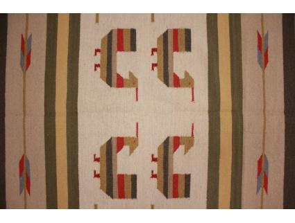 Oriental Kilim Wool 180x120 cm Beige modern