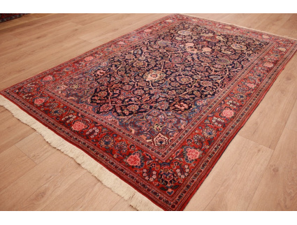 antique Persian carpet  Kashan  wool Rug 215x135 cm